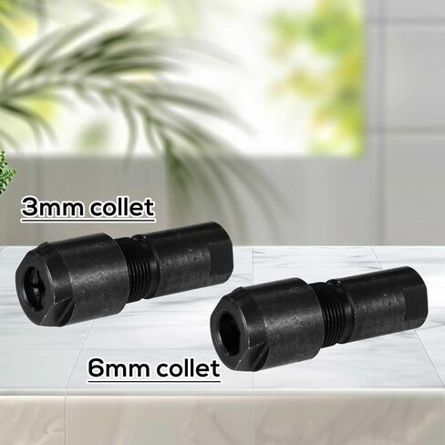 4pcs Angle Grinder to Straight Chuck Adapter Set, 3mm/0.12in 6mm/0.24in Angle Grinder Conversion Kit with 5/8-11 Arbor for Grinding Polishing Carving Tools Drill Press Cutting Attachments Accessories in Kuwait