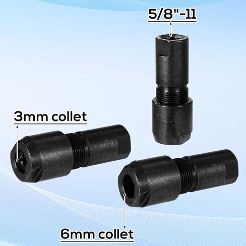 4pcs Angle Grinder to Straight Chuck Adapter Set, 3mm/0.12in 6mm/0.24in Angle Grinder Conversion Kit with 5/8-11 Arbor for Grinding Polishing Carving Tools Drill Press Cutting Attachments Accessories in Kuwait