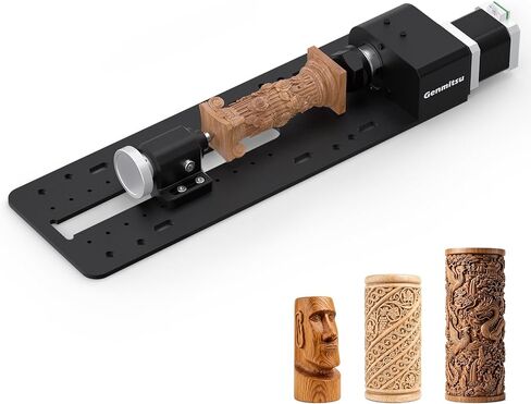 Genmitsu Rotary Module for CNC Router Machine, 184mm Clamp Range, Compatible with 3018-PROVer V2, 3020-PRO Ultra, 3020-PRO MAX V2 CNC Machine in Kuwait