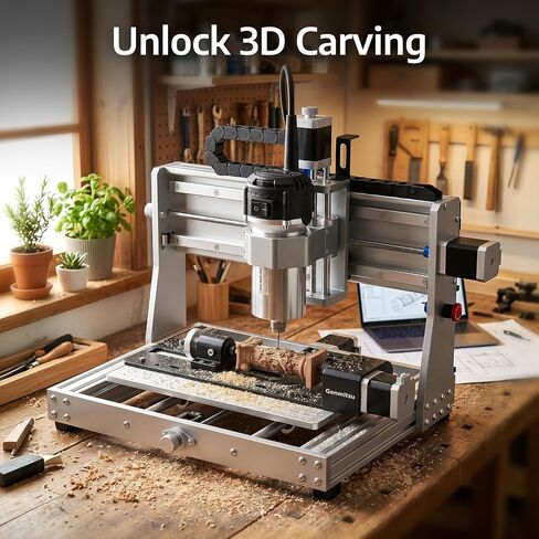 Genmitsu Rotary Module for CNC Router Machine, 184mm Clamp Range, Compatible with 3018-PROVer V2, 3020-PRO Ultra, 3020-PRO MAX V2 CNC Machine in Kuwait