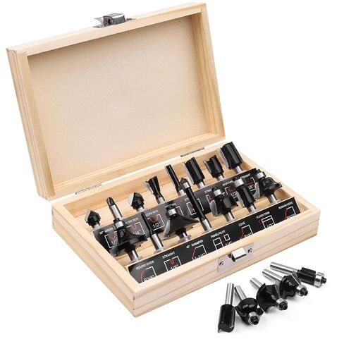 Router Bits 1/4 Inch Shank 30 Pcs, Tungsten Carbide 1/4" Router Bit Set with Aluminum Box, for Professional and Beginners Carpenter in Kuwait