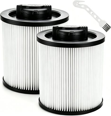 DXVC6910 Cartridge Filter Replacement Compatible With Dewalt DXV06P DXV09P DXV10P DXV10PL DXV10SA DXV12P DXV14P DXV16P Wet/Dry Vac Vacuum Cleaner - 2 Pack in Kuwait