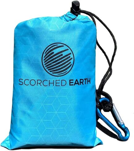 Pocket Blanket for Beach, Travel, Outdoor, Camping, Hiking, Picnic, Festival, Sports - Water Resistant, Compact, Durable Tarp, Corner Pockets, Bag, Built in Stakes (Royal Blue, 60x55) in Saudi Arabia
