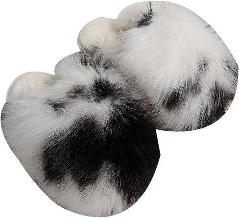 Epsion Womens Fluffy Faux Fur Slippers Winter Fashion Plush House Shoes Non-Slip Warm Indoor/Outdoor Slides Memory Foam in Kuwait