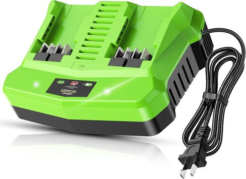 Replacement for Greenworks 24V Battery Charger, for Greenworks 24V Battery | Dual Port 3.0A Rapid Charge in Kuwait