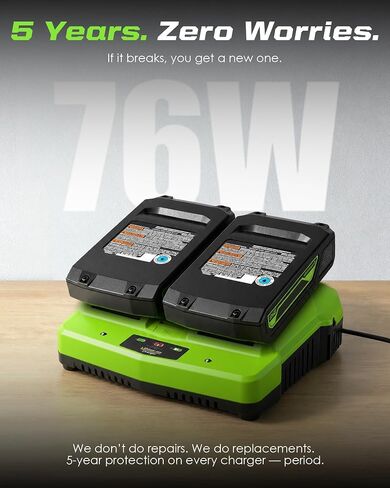 Replacement for Greenworks 24V Battery Charger, for Greenworks 24V Battery | Dual Port 3.0A Rapid Charge in Kuwait