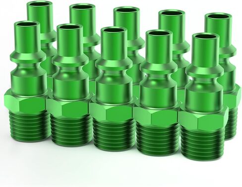 ChillWaves Aluminum A-Style(ARO) Air Plug, 1/4" NPT Male Pneumatic Plugs, Air Compressor Accessories Fittings(10-PACK) in Kuwait