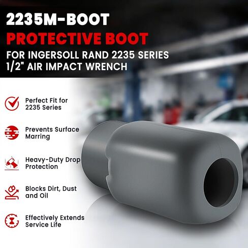 2235M-BOOT Protective Boot Compatible with Ingersoll Rand 2235 Series 1/2" Air Impact Wrench, Heavy-Duty Rubber Pneumatic Tool Cover Providing Shock-Absorbing and Anti-Scratch and Surface Protection in Kuwait