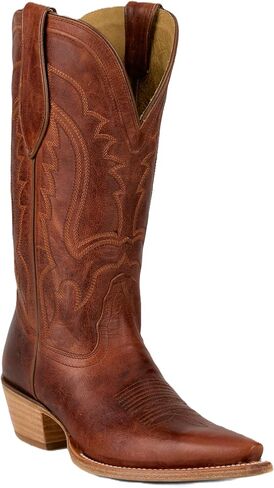 Tony Lama Val 12" Derby Western Boots for Women - Derby Collection - Snip Toe, Durable Leather Construction Outsole in Kuwait