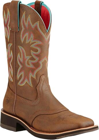 Ariat 100186769C Women's Delilah Western Boot Toasted Brown 9C in Kuwait