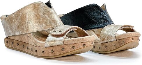 Modzori Argo Women’s Reversible Mid-Wedge Sandal - Flip for Two Looks in Kuwait