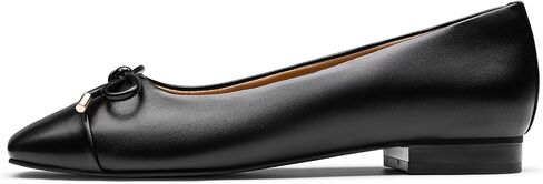 Athlefit Black Flats for Women Bowknot Ballet Flats Arch Support Square Toe Dressy Comfortable Slip On Work Ballerina Flat Shoes 10 in Kuwait