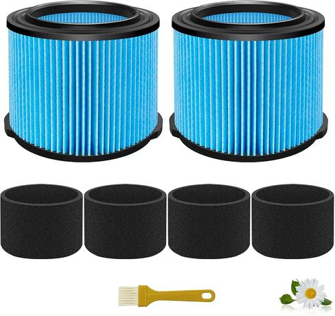 VF3500 Filter Replacement for Rigid 4 Gallon Shop Vacuum, 26643 Fine Dust Filter for 3/4/4.5 Gallon Wet Dry Portable Vacuums, Replaces WD40700, WD30500-2 Pack in Kuwait