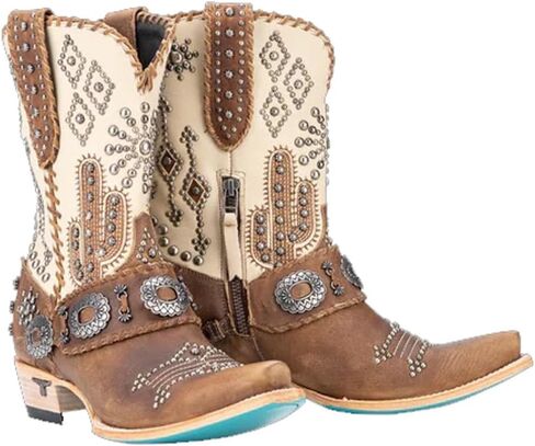 Lane Womens Secret Journey Casual Boots Mid Calf Low Heel 1-2" - Brown, White in Kuwait