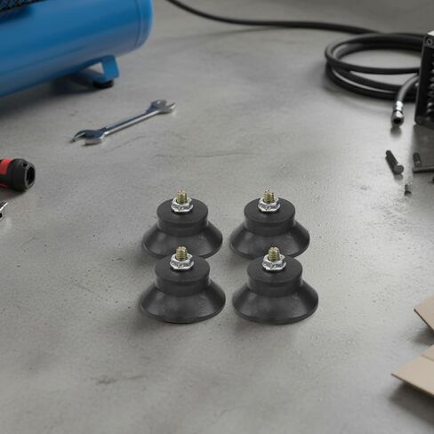 4 Pack Air Compressor Foot Pad 45x20mm M6 Thread Rubber Vibration Isolator Shockproof Non-Slip Mounting Feet with Screws for Air Pumps Oil-Free Machines in Kuwait
