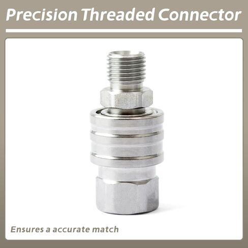 2-Pack 1/4" Airless Paint Sprayer Quick Connect Coupler for High-Pressure Hoses and Paint Sprayers, Stainless Steel Hose Fittings Quick Disconnect Leak-Proof w/Sealing O-Ring in Kuwait