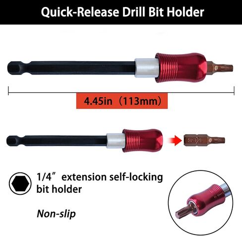 Torx Bit Set 28+1pcs (T5-T50), 1/4 Hex-Shank S2 Steel Security Torx Bit Set, Magnetic Tamper Proof Star Bit Set with 4" Long Bit Holder and Storage Box in Kuwait