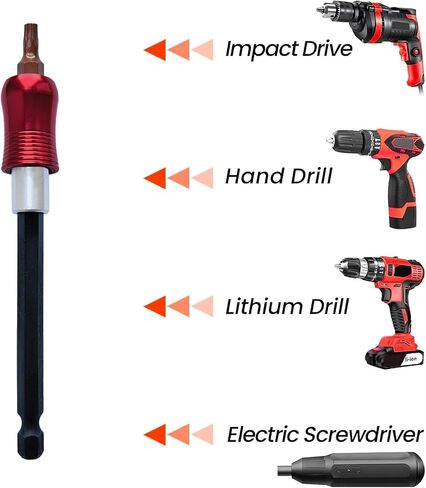 Torx Bit Set 28+1pcs (T5-T50), 1/4 Hex-Shank S2 Steel Security Torx Bit Set, Magnetic Tamper Proof Star Bit Set with 4" Long Bit Holder and Storage Box in Kuwait