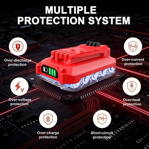 Upgraded 2-Pack 4.0Ah Replacement for Craftsman 20V Battery, Compatible with Craftsman V20 Battery CMCB202 CMCB202-2 CMCB204 CMCB205 Cordless Power Tools with CMCB104 20V Battery Charger in Kuwait