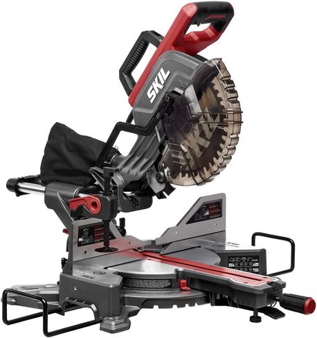 Skil 10" Dual Bevel Sliding Compound Miter Saw (MS6305-00) and BORA Portamate PM-4000 Heavy Duty Folding Miter Saw Stand with Tool Mounting Bars in Kuwait