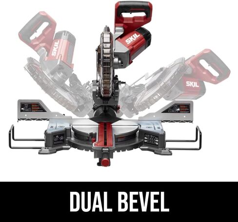 Skil 10" Dual Bevel Sliding Compound Miter Saw (MS6305-00) and BORA Portamate PM-4000 Heavy Duty Folding Miter Saw Stand with Tool Mounting Bars in Kuwait