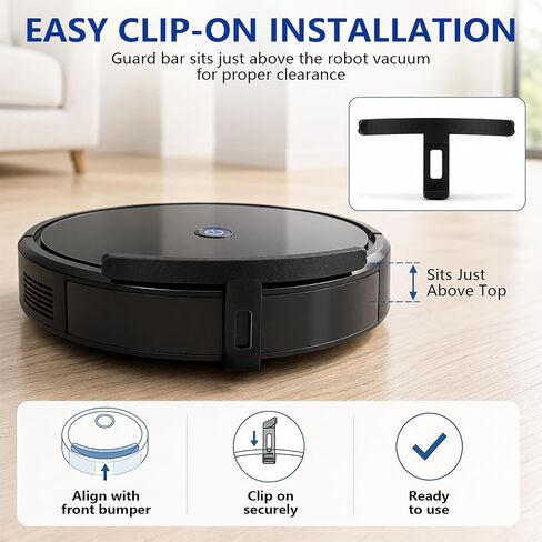Bumper Guard Compatible with Eufy RoboVac 11s/25c/30c | Prevents Vacuum from Getting Stuck Under Couch & Furniture, Easy Clip-On Protector, No Tools Needed in Kuwait