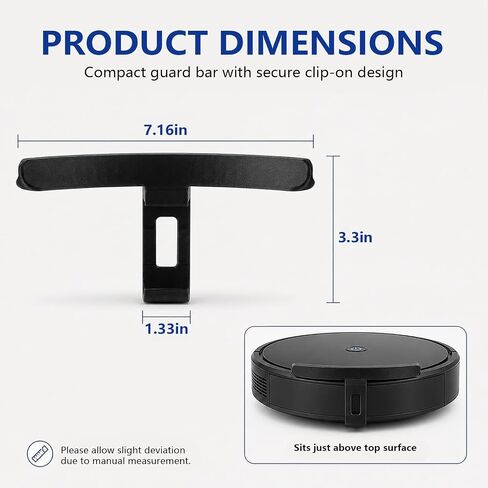 Bumper Guard Compatible with Eufy RoboVac 11s/25c/30c | Prevents Vacuum from Getting Stuck Under Couch & Furniture, Easy Clip-On Protector, No Tools Needed in Kuwait