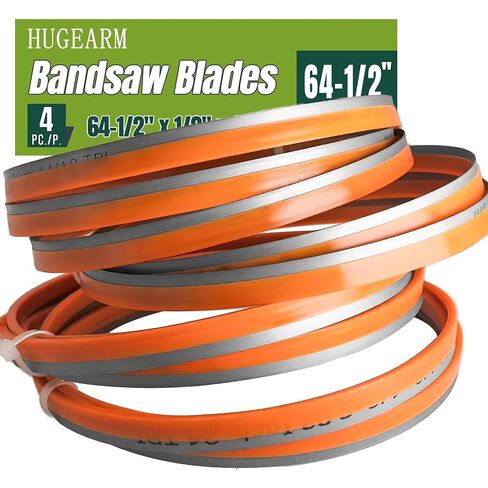4 Pack Bandsaw Blades, 64-1/2 x 1/2 x 0.02 Inch, Metal Cutting Band Saw Blades, Bi-Metal M42, 14 TPI in Kuwait