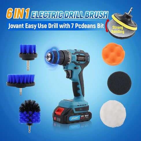 Cordless Telescoping Power Drill&Cleaning Tools with 2-Max 20V Batteries and 2.0A Charger 2-in-1 Cordless Pole Drill and Cleaning Brush from 5.3 to 15ft&Head Pivots 180° Telescoping Pole in Kuwait