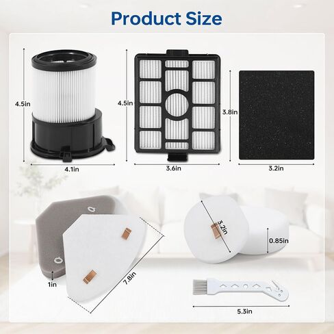 Katerelis Replacement Filter for Shark IP3251 IP3253 IP3252 IP3124 PowerDetect Cordless Vacuum, 2 Auto-Empty, 2 Pre-Motor Assembly, 2 Handheld Post-Motor, 2 Pre-moter Filter, 1 Brush Roll in Kuwait