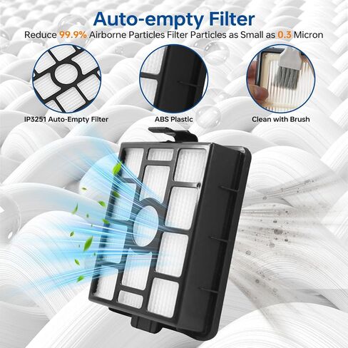 Katerelis Replacement Filter for Shark IP3251 IP3253 IP3252 IP3124 PowerDetect Cordless Vacuum, 2 Auto-Empty, 2 Pre-Motor Assembly, 2 Handheld Post-Motor, 2 Pre-moter Filter, 1 Brush Roll in Kuwait