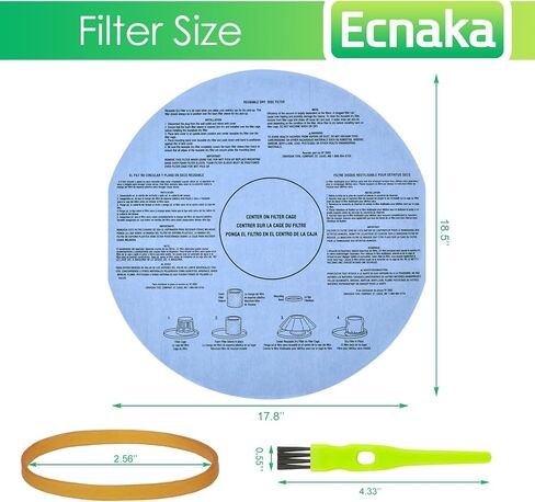 10 Pack Reusable Wet Dry Vac Filter VF2002 90107 Dry Disc Vacuum Filters for Most 5 Gallon and Above Shop Vac Wet/Dry Vacuum Cleaners, Replace Part# 9010700, 9013700 in Kuwait