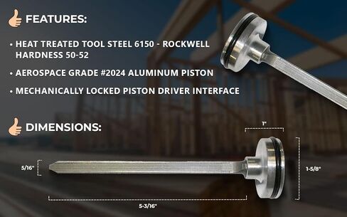 SP 884-330 Aftermarket Piston Driver Compatible with Hitachi NT65MA2, NT65MA3, NT65MA4, NT65MA4(S) Finish Nailers | Helps Restore Driving Performance | Engineered For Accurate Fit | Ideal For Repair & Maintenance | Wear-Resistant Build in Kuwait