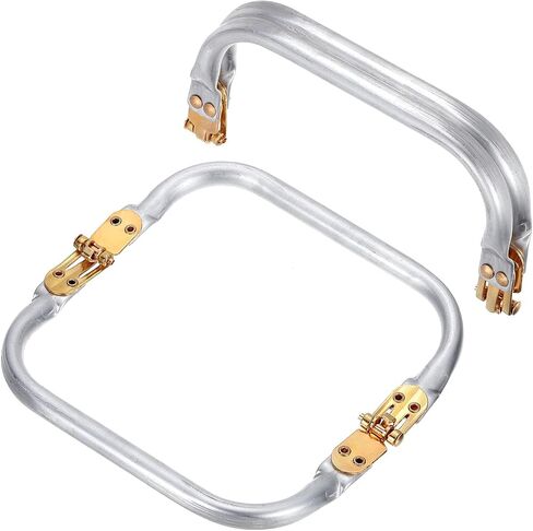 uxcell Metal Purse Frame 2Pcs, 10" Rectangle Lock Frame Kiss Lock Clasp Bag Frame Hardware Replacements for DIY Purse Handle Bag Making Sewing Craft Carpet in Saudi Arabia
