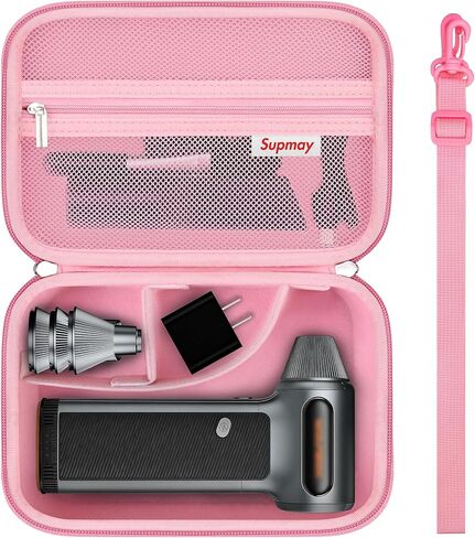 Compressed Air Duster Case Compatible with WOLFBOX MF200 MF100 MF50 MF60/ for CAGIWIRU/for ZOAIVR/for JVSCAM X3/ for Fanttik B10, Cordless Air Duster Storage Holder fits Nozzles, Pink in Kuwait