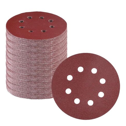 100 Pcs 5 Inch 8 Hole Sanding Discs, Round Hook and Loop Sandpaper for Random Orbital Sander (40 Grit) in Kuwait