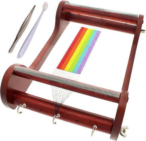 The Beadsmith Wooden Bead Loom, 12.5" x 13" x 3.5", Includes Assembly Instructions in Saudi Arabia