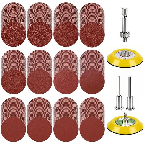 100 PCS 3 Inch Sanding Discs 40 Grit, Round Sandpaper | 75mm Hook and Loop Sand Paper for Glass Metal Wood Auto Polishing in Kuwait