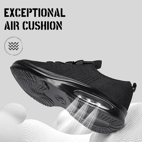 Women's Walking Shoes Wide Width Cushion Non Slip Tennis Shoes Wide Toe Box Sneakers Running Workout Gym Nurse Sports Athletic Lightweight Breathable Comfortable Zapatos para Mujer Black Size 10 in Kuwait