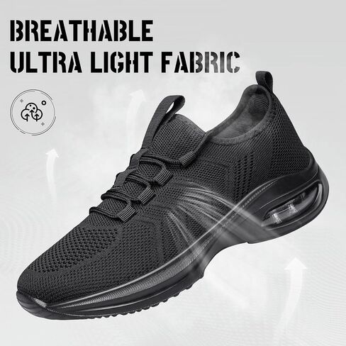 Women's Walking Shoes Wide Width Cushion Non Slip Tennis Shoes Wide Toe Box Sneakers Running Workout Gym Nurse Sports Athletic Lightweight Breathable Comfortable Zapatos para Mujer Black Size 10 in Kuwait