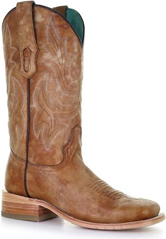 Corral Boots Women's Handcrafted Western Boots | Wide Square Toe Cowboy Boots with Decorative Embroidery in Kuwait