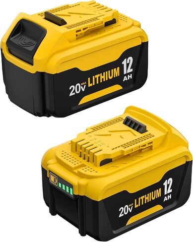 Replacement for Dewalt 20V MAX Battery 12.0Ah, 2-Pack | Compatible with Dewalt 20V Battery Tools and Chargers in Kuwait