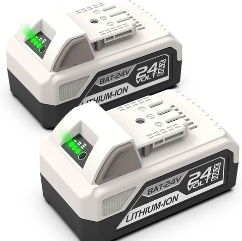 2Pack 6500mAh 24V Battery for Snow Joe 24V Battery, Compatible with Snow Joe 24V 24VBAT-LTW 24VBAT-LTE 24VBAT-LT 24VBAT 24V-X2-SB18 24VBAT-XR iON+ System for Joe iON+ 24V Series Battery in Kuwait
