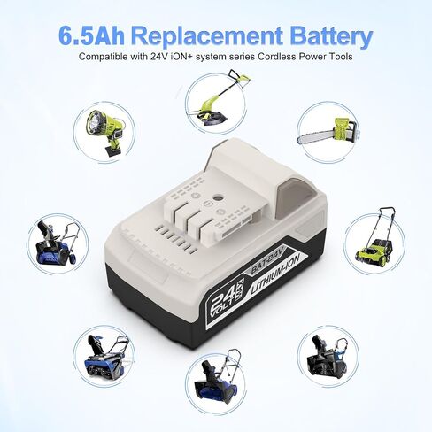 2Pack 6500mAh 24V Battery for Snow Joe 24V Battery, Compatible with Snow Joe 24V 24VBAT-LTW 24VBAT-LTE 24VBAT-LT 24VBAT 24V-X2-SB18 24VBAT-XR iON+ System for Joe iON+ 24V Series Battery in Kuwait