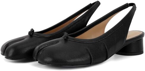 Tabi Shoes for Women Split Toe Slingback Heels, Japanese Style Chunky Block Heel Pumps, Non Slip Tabby Dress Heels for Office Party in Kuwait