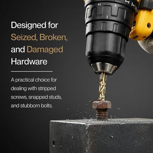 Rodman Reaper Left-Hand Drill Bit Set, 29-Piece | M35 cobalt HSS left-hand bits with 135° split point for removing bolts, studs and screws. Drills through metal. in Kuwait