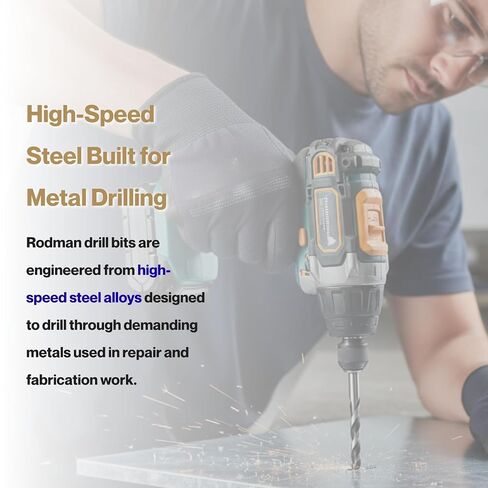 Rodman Reaper Left-Hand Drill Bit Set, 29-Piece | M35 cobalt HSS left-hand bits with 135° split point for removing bolts, studs and screws. Drills through metal. in Kuwait