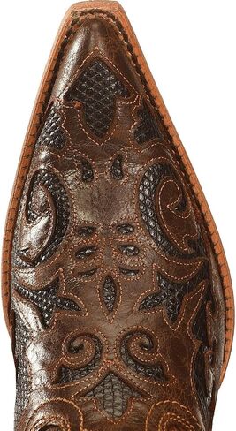 Corral Women's Chocolate Lizard Inlay Snip Toe Cowgirl Boots C2118 (11 B(M) US) in Kuwait