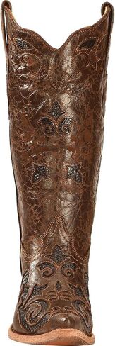 Corral Women's Chocolate Lizard Inlay Snip Toe Cowgirl Boots C2118 (11 B(M) US) in Kuwait