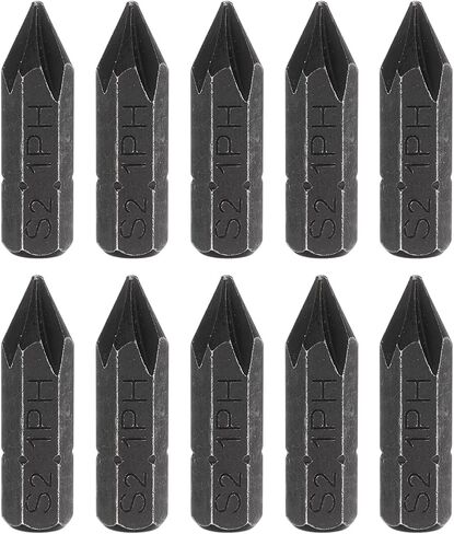 HARFINGTON 10pcs PH2 Phillips Screwdriver Bit 5/16" Hex Shank 32mm/1.26" Length Magnetic Cross Head Hex Bits S2 Steel Screw Driver Bit for Impact Electric Screw Driver Power Tools, Red in Kuwait